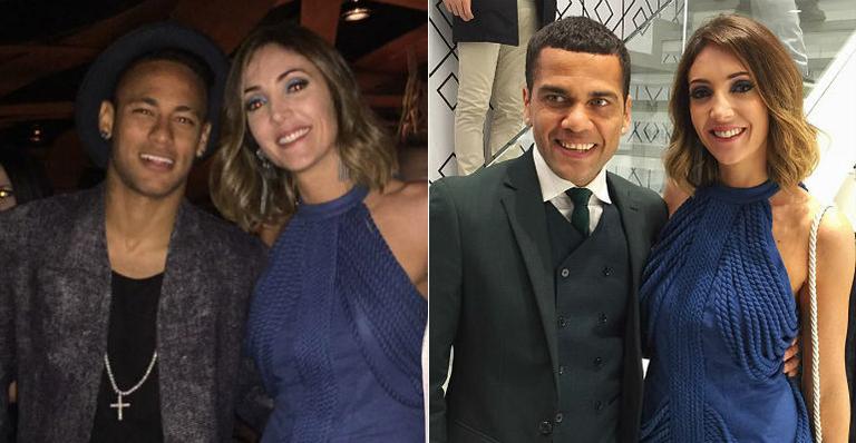 Neymar e Daniel Alves prestigiam festa vip em Barcelona
