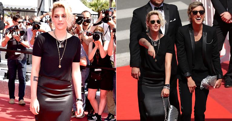 Voltaram? Kristen Stewart posa ao lado da ex-namorada, Alicia Cargile, em Cannes