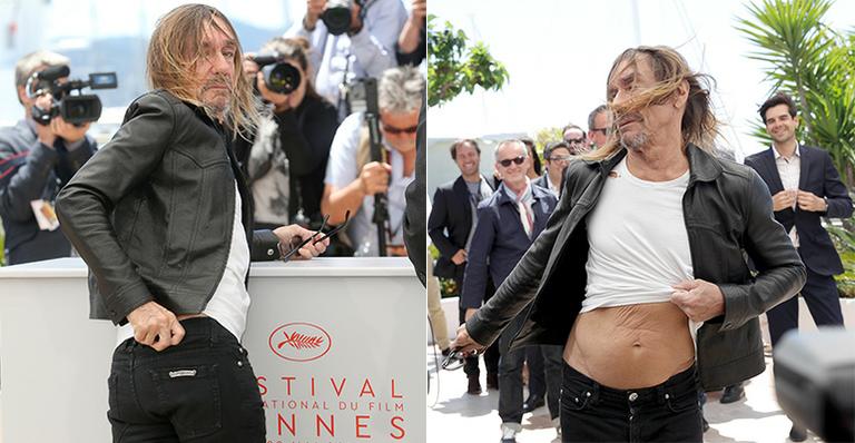 De chinelo, Iggy Pop causa no red carpet de première no Festival de Cannes
