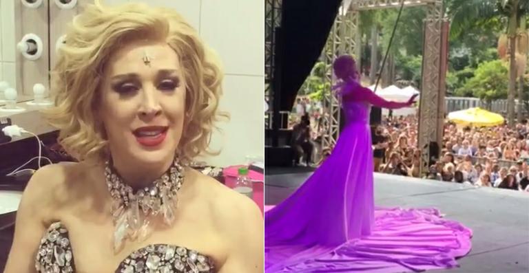 Claudia Raia se apresenta em palco da Virada Cultural e se emociona: ‘Obrigado’