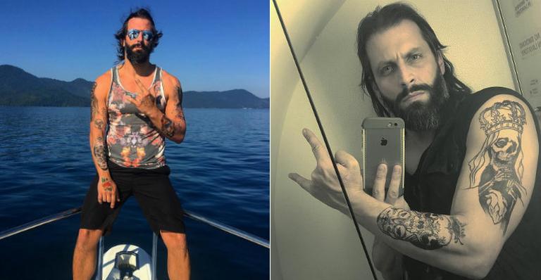 Henri Castelli exibe visual tatuado para próxima novela das 18h