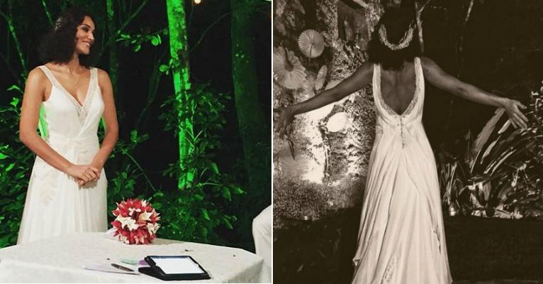 Confira os detalhes do vestido de noiva de Débora Nascimento