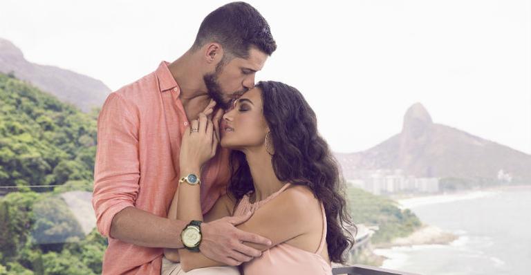 Débora Nascimento e José Loreto posam para campanha do Dia dos Namorados