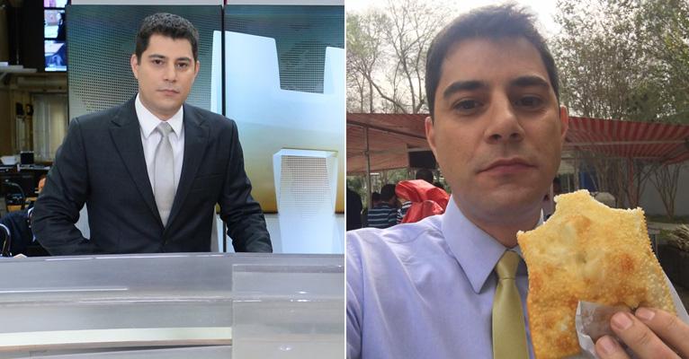 Evaristo Costa come pastel na feira e diverte fãs
