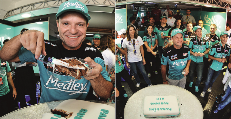 Rubens Barrichello ganha festa de aniversário surpresa