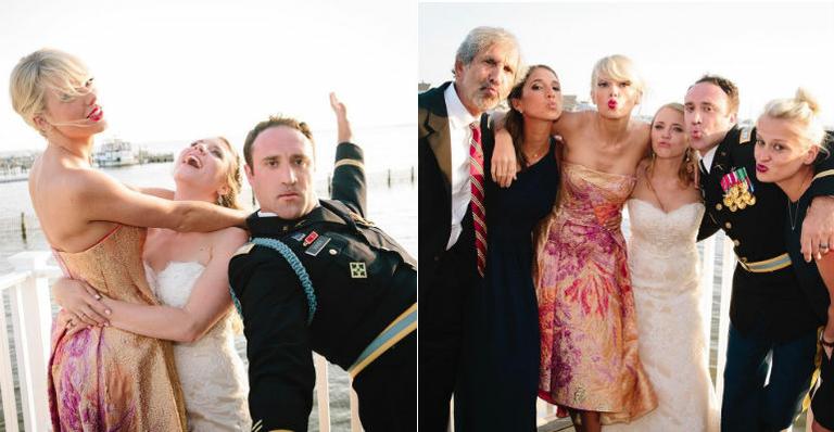 Taylor Swift aparece de surpresa no casamento de dois fãs