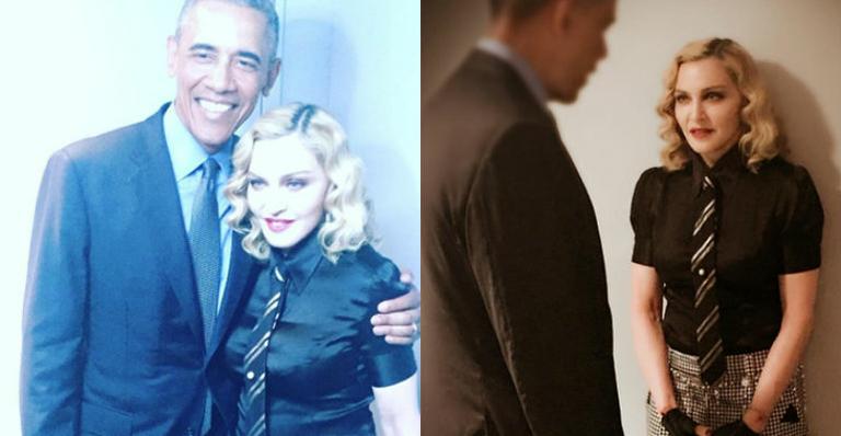Que dupla! Madonna realiza sonho de conhecer Barack Obama
