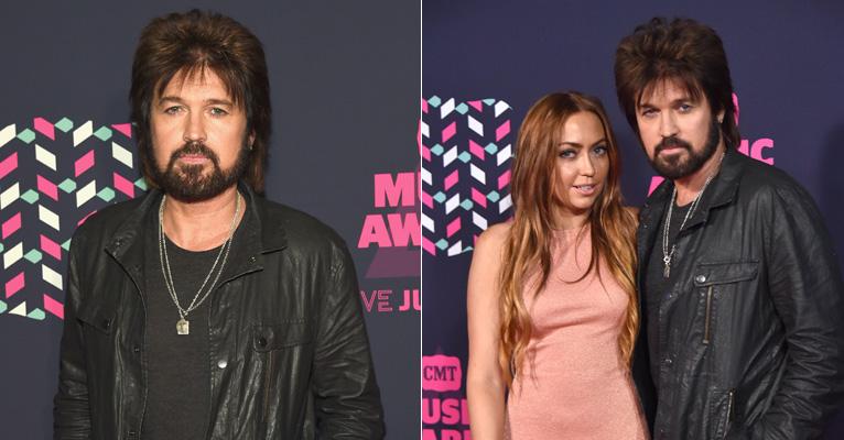 Billy Ray Cyrus, pai de Miley Cyrus,  aparece com cabelo  muito estranho em premiação country