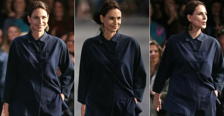 Aos 58 anos, Sílvia Pfeifer participa de desfile inspirado nos anos 80