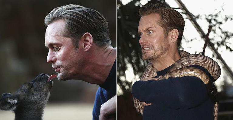 Alexander Skarsgard lança novo ‘Tarzan’ em zoológico e se diverte com animais