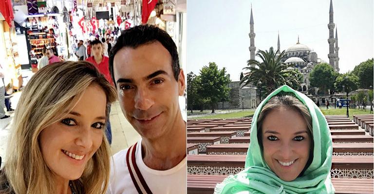 Após completar 40, Ticiane Pinheiro viaja em tour romântico com César Tralli