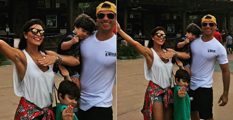Juliana Paes curte as férias com a família na Disney