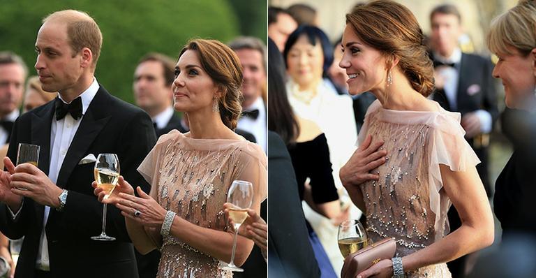 Kate Middleton esbanja elegância em jantar de gala beneficente