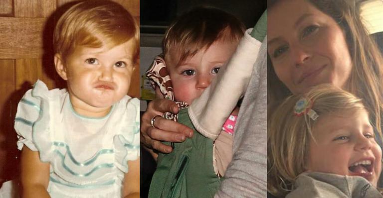 Gisele Bündchen mostra foto da infância e impressiona pela semelhança com a filha, Vivian
