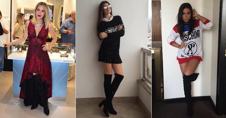 Veja os modelos favoritos de bota over the knee de 10 famosas e inspire-se