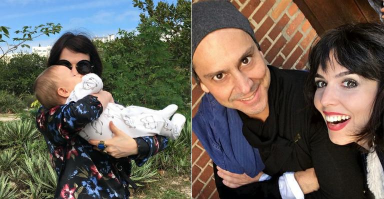 Karen Brustollin posa com o filho de 6 meses no colo e fãs comentam: “Que bebezão!”