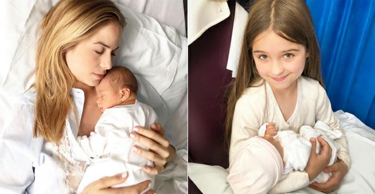 Luiza Valdetaro apresenta a filha recém-nascida, Sophia