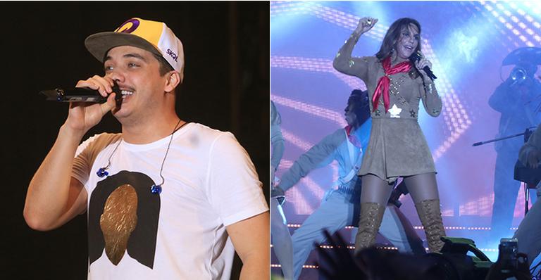 Ivete Sangalo e Wesley Safadão são tietados em show na Bahia