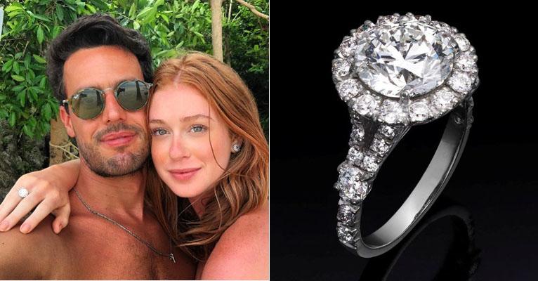 Anel de noivado de Marina Ruy Barbosa tem 3,5 quilates de diamantes