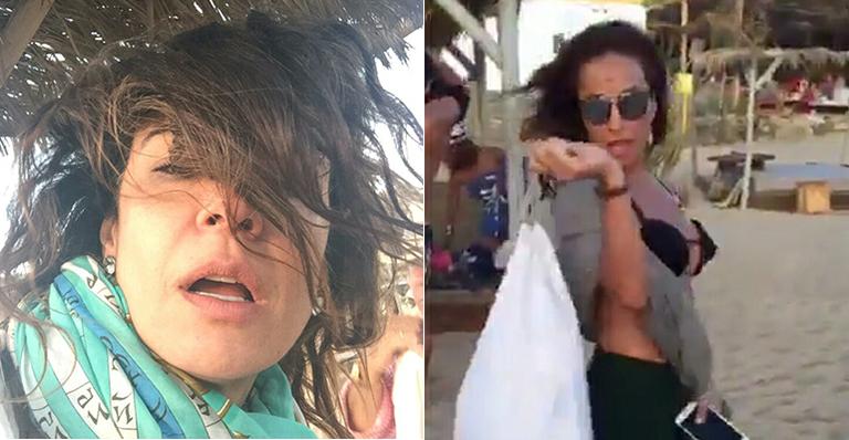 Luciana Gimenez causa em Mykonos, na Grécia, e encontra Sabrina Sato