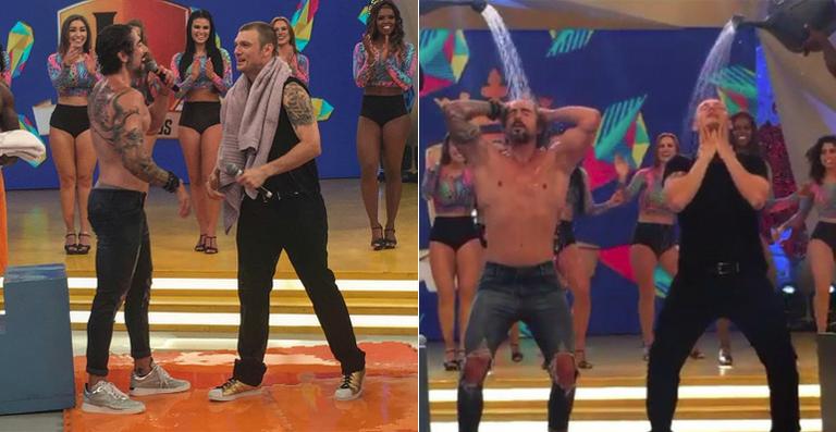Marcos Mion grava com Nick Carter no programa Legendários