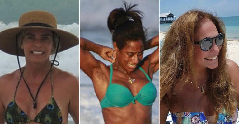 Beleza não tem idade! Veja famosas com mais de 60 que ostentam corpaços em seus biquínis