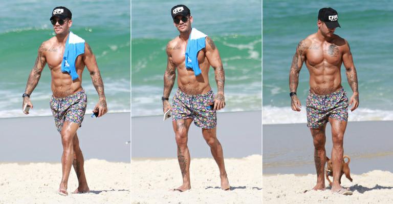 Lucas Lucco: relax em dia ensolarado no Rio de Janeiro