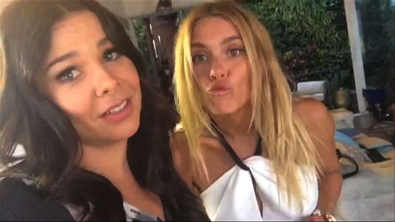 Fernanda Souza e Carol Dieckmann: juntas em gravação