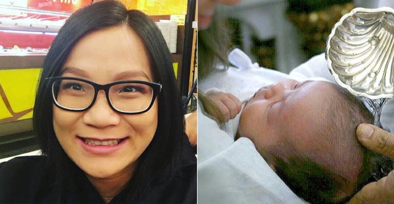 Jiang mostra o batizado da filha, Cecília: “Felicidade”