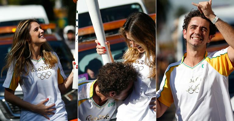 Felipe Andreoli beija a barriga de grávida de Rafa Brites