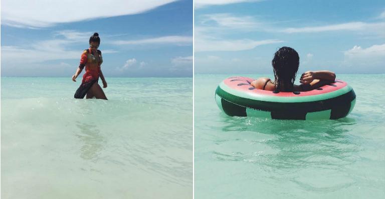 Bruna Marquezine visita praia paradisíaca em Cuba