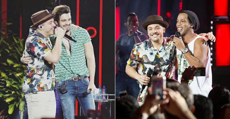Wesley Safadão grava DVD com Luan Santana e Ronaldinho Gaúcho