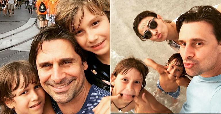 Murilo Rosa relaxa com a família em ilha paradisíaca: ‘Maior amor do mundo’
