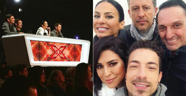 Jurados do X Factor Brasil surgem em foto das gravações do programa