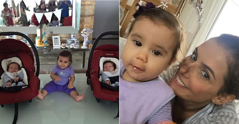 Deborah Secco faz festa para comemorar os oito meses de Maria Flor