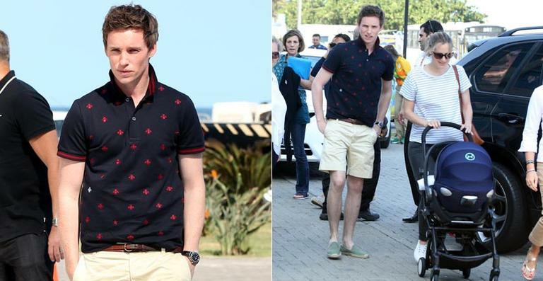 Eddie Redmayne curte o Rio de Janeiro com a mulher e a filha