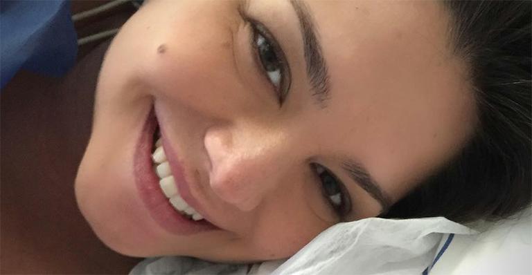 Thais Fersoza comemora a primeira semana com Melinda e mostra o rostinho da filha