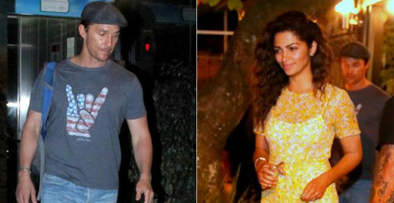 Matthew McConaughey e Camila Alves jantam no Rio