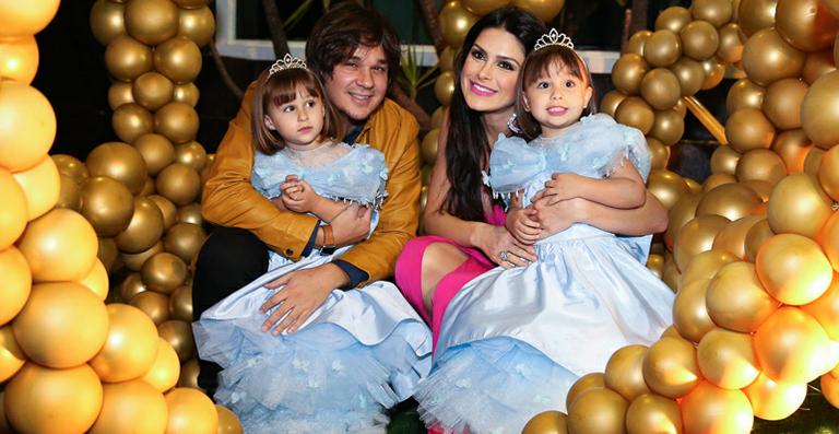 Gêmeas de Natália Guimarães e Leandro completam 3 anos