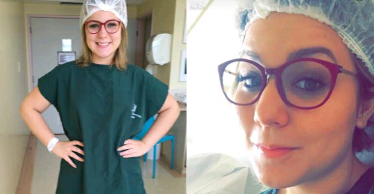 Ex-BBB Cacau posa no hospital antes de cirurgia