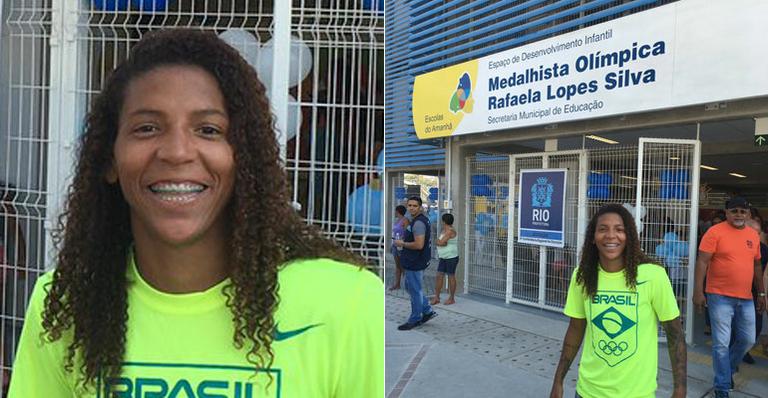 Após ouro olímpico, Rafaela Silva inaugura escola que leva o seu nome