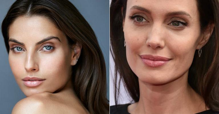 Cati Lauser faz ensaio e é comparada com a estrela Angelina Jolie