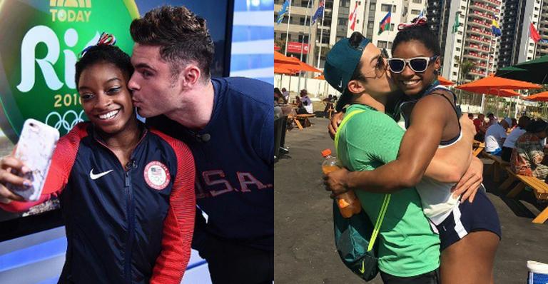 Arthur Nory ‘disputa’ Simone Biles com Zac Efron