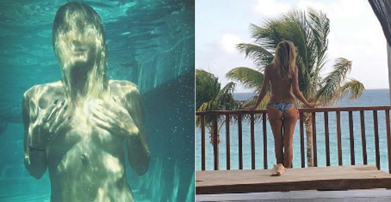 Heidi Klum ‘recria’ cena sexy de Paolla Oliveira em minissérie