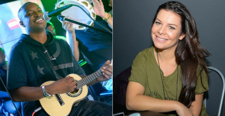 Fernanda Souza prestigia show do eleito, Thiaguinho em São Paulo