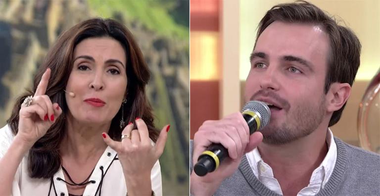 Climão! Fátima Bernardes pressiona Max Fercondini a pedir namorada em casamento