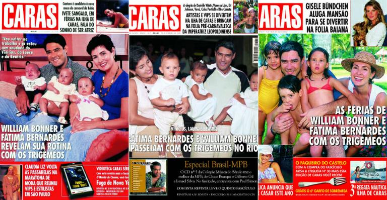 Relembre as capas da revista CARAS com William Bonner e Fátima Bernardes