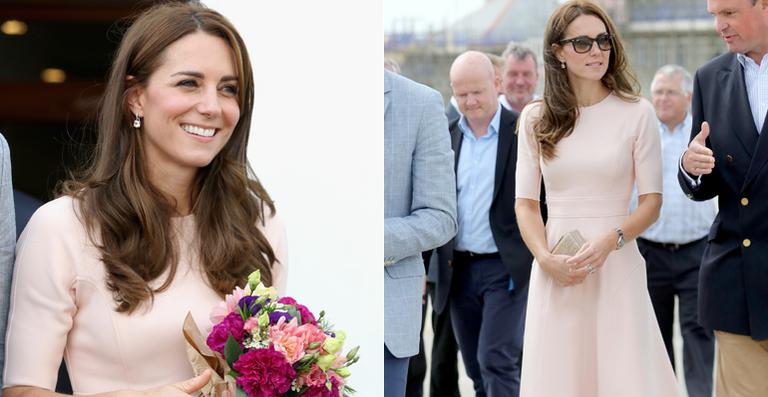 Kate Middleton usa vestido nude de R$ 2.500 mil em evento oficial