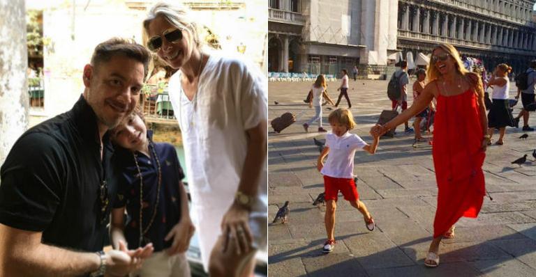 Adriane Galisteu curte férias com a família em Veneza
