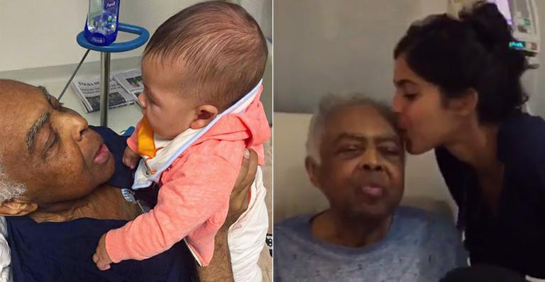 Internado, Gilberto Gil recebe a visita do netinho Nino, filho de Bela Gil